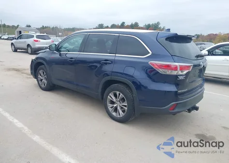 2015 Toyota Highlander Xle V6 z USA, uszkodzony, nr VIN 5TDJKRFH3FS196098